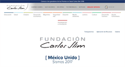 Desktop Screenshot of fundacioncarlosslim.org