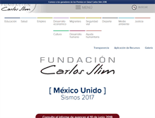 Tablet Screenshot of fundacioncarlosslim.org